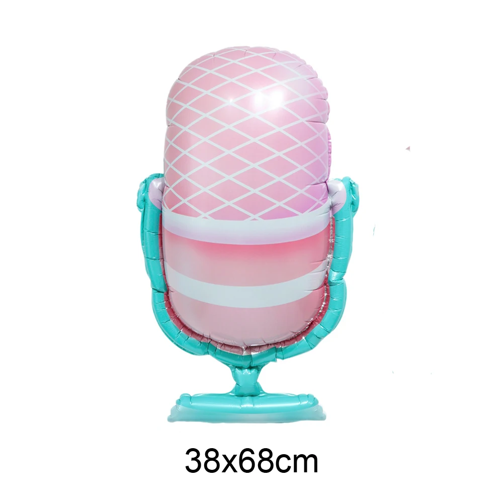 Disco Party Musical Instrument Balloon Set - Guitar, Piano, Microphone, Bass, Saxophone & More for Hip Hop Birthday Decor