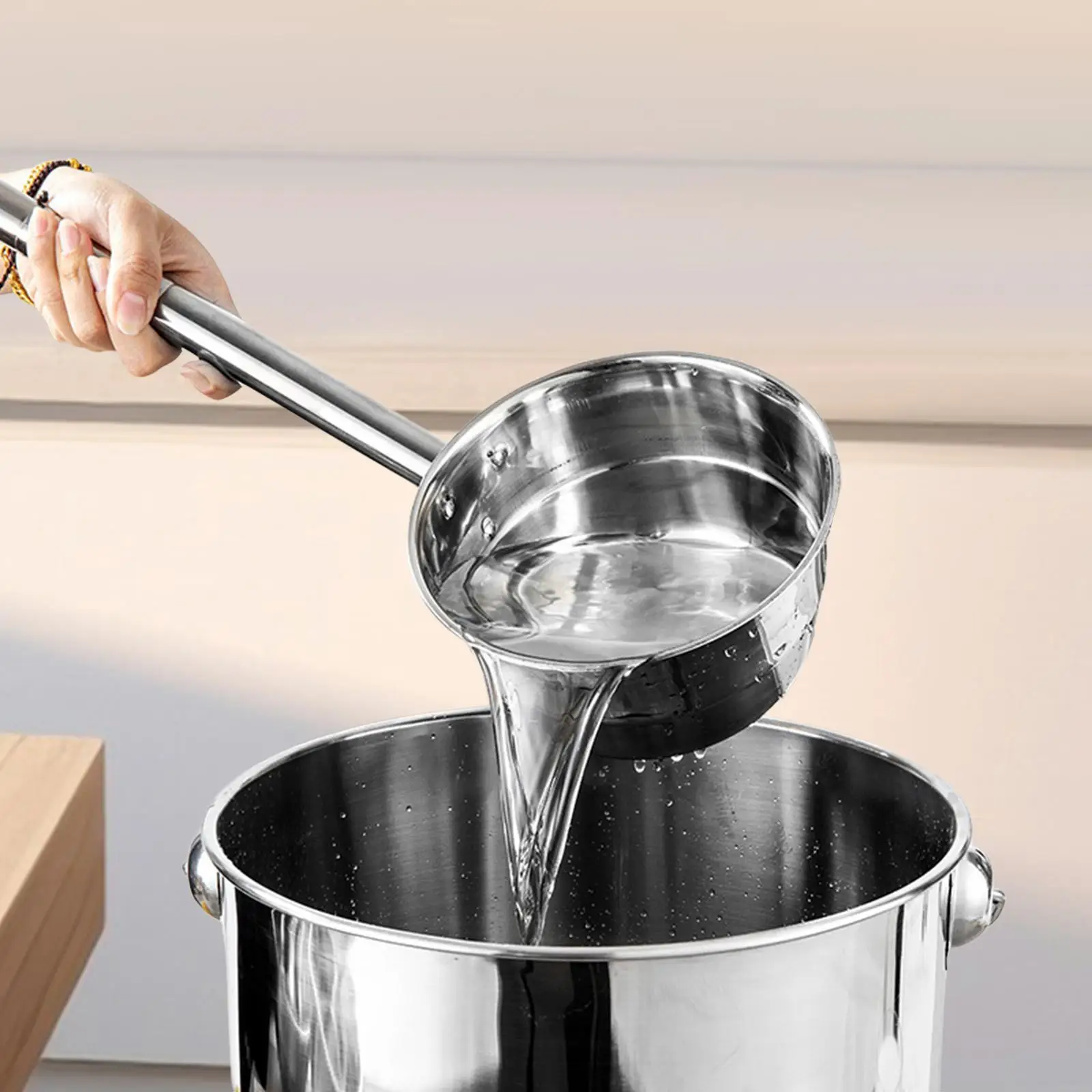 10inch Soup Ladle Big Spoon Large Lade Kitchen Water Dipper for Stirring Garden