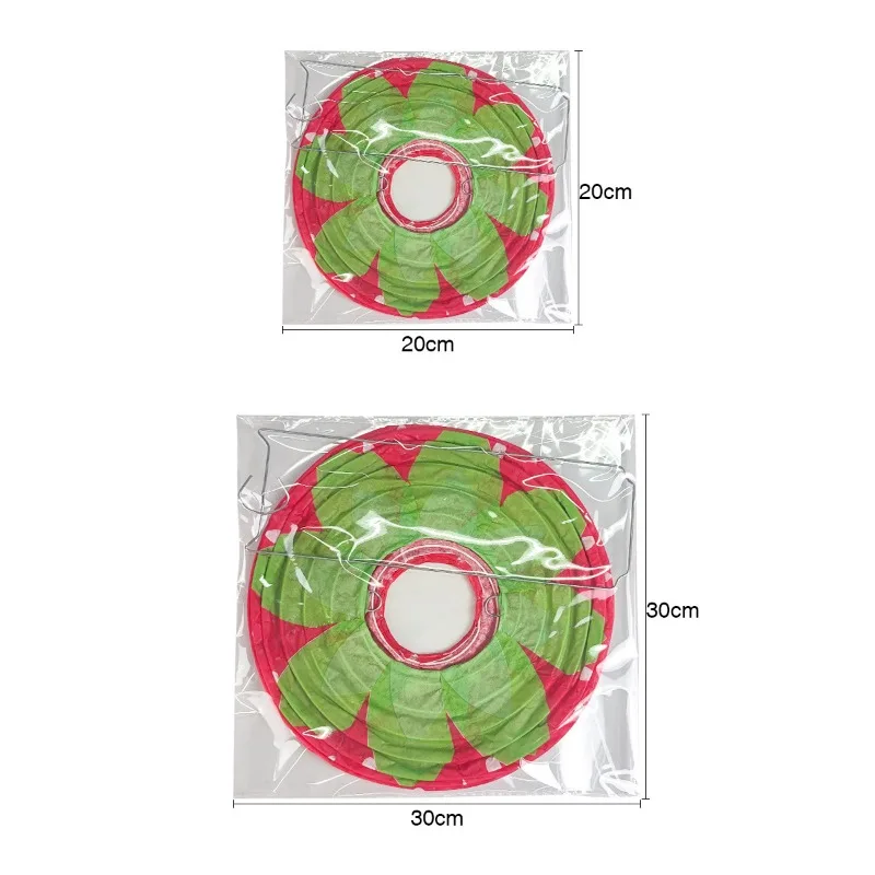 Description Picture 2 of item3D Pink Strawberry Lantern Shaped DIY Handheld Paper Lantern Kids Party Decoration Happy Sweet Birthday Parti Decor Lantern