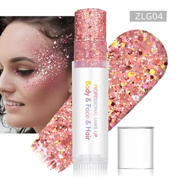 New Body Glitter Stick Face Painting Sequins Gel Mermaid Chunky Glitter Glue for Carnival Hair Body Eye shadow Makeup 1