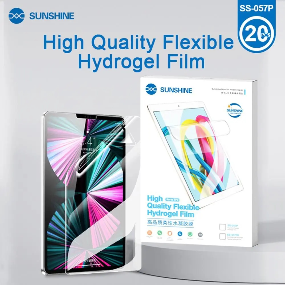 20PCs Tablets Screen Protectors for SS-890C Sunshine Hydrogel Cutting Machine Front Rear Film for iPad Pro HD Anti-blue Sheet 4