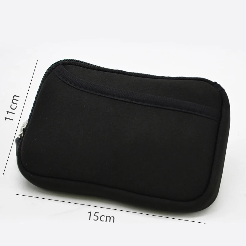Compact Neoprene Travel Gadget Organizer and Earphone Pouch