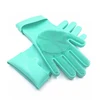 Pet Grooming Gloves Dog Cat Bathing Cleaning Glove Shampoo Scrubber Clean Soft Silicone Hair Removal Glove Hand Skin Protection 4