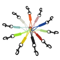 Scubas Diving Swival Bolts Hook Marine Grade Steel Hook Clip with Braided Rope Lanyard Anti-lost Safety Rope 2