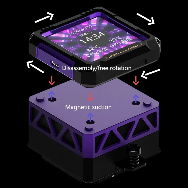 Thermalright FROZEN WARFRAME PRO 360液晶 Water Cooler Thermalright Frozen Warframe Pro 360 Black, 360mm, ARGB