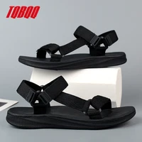 Summer Men‘s Casual Breathable Black Sandals Non-slip Flip Flops High Quality Outdoor Beach Slippers Water Shoes