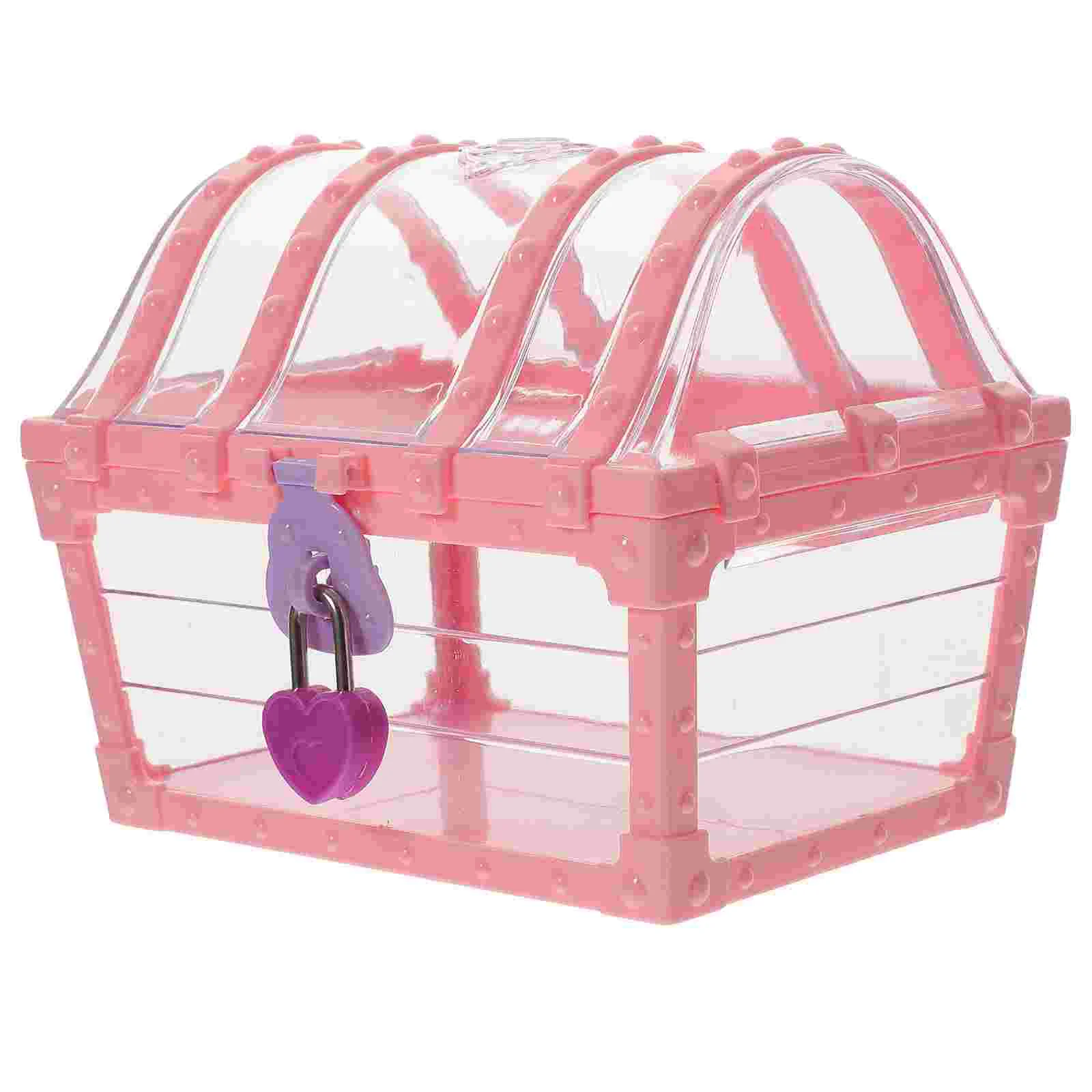 

Fomiyes Girl Treasure Chest Pirate Keepsake Box Jewelry Box Small Transparent Box Vintage Gems Storage Boxes Gift Holder