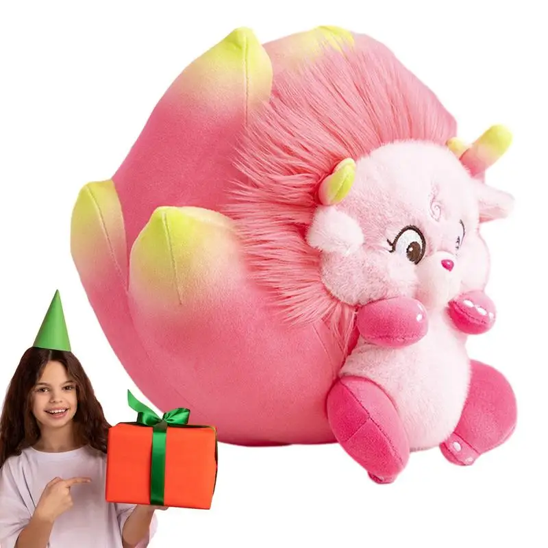 Kawai Dragon Fruit Soft Stuffed Doll Creative Funny Pitaya Dolls Plush Toys Cartoon Sleep Pillow Cushion Gift For Kids Baby Girl