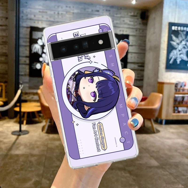 Genshin Impact Themed Soft Silicone Clear Phone Case