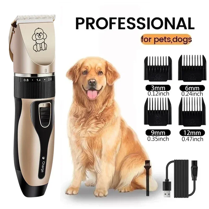 Dog Professional Hair Clipper Electrical Grooming Trimmer for Pets USB Rechargeable Cat Shaver Animals Haircut Machine pet clipper dog hair trimmer pet hair trimmer dog clipper