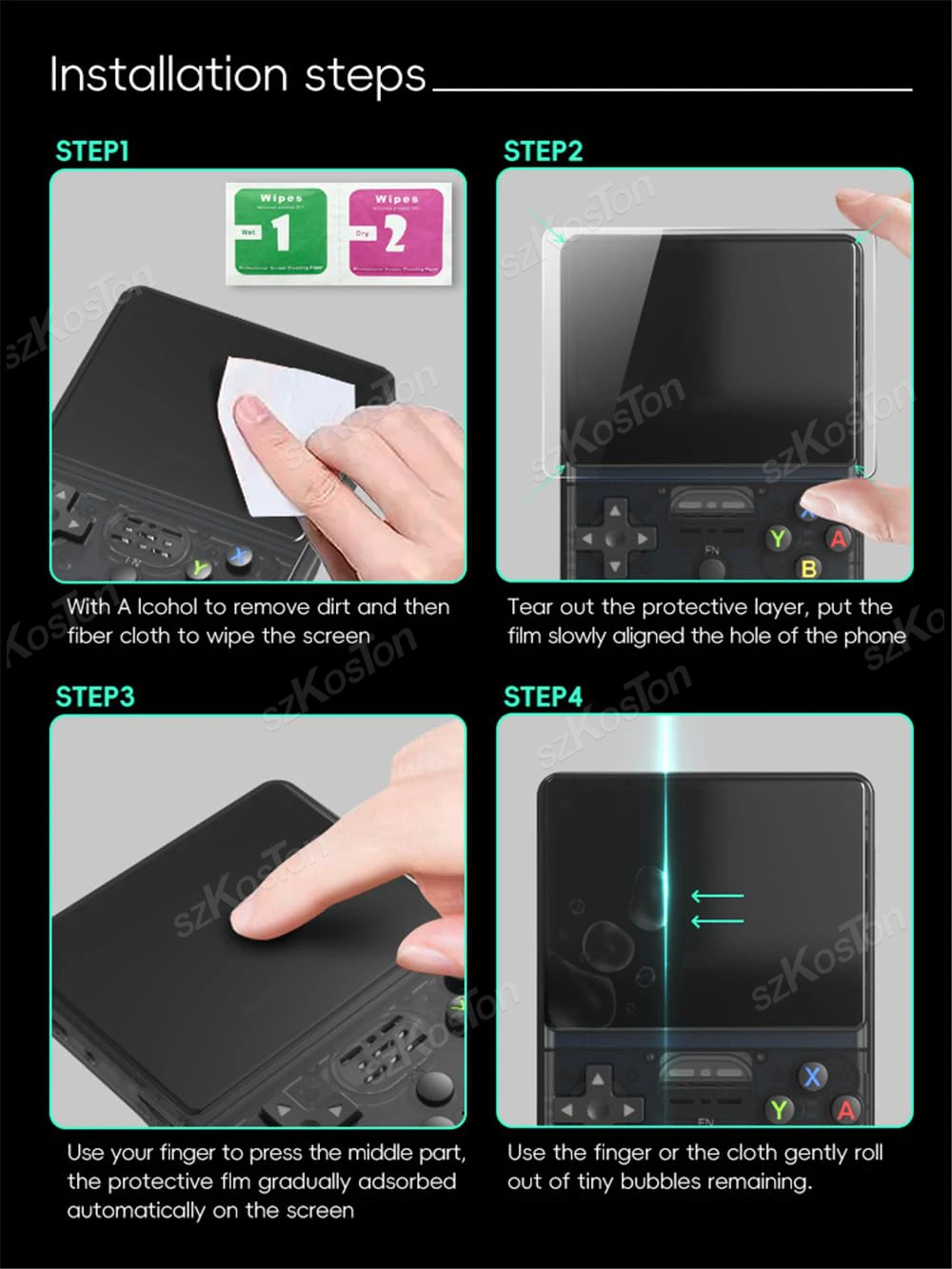 HD Anti-Scratch 9H Tempered Glass Screen Protector for 3.5-Inch Game Consoles