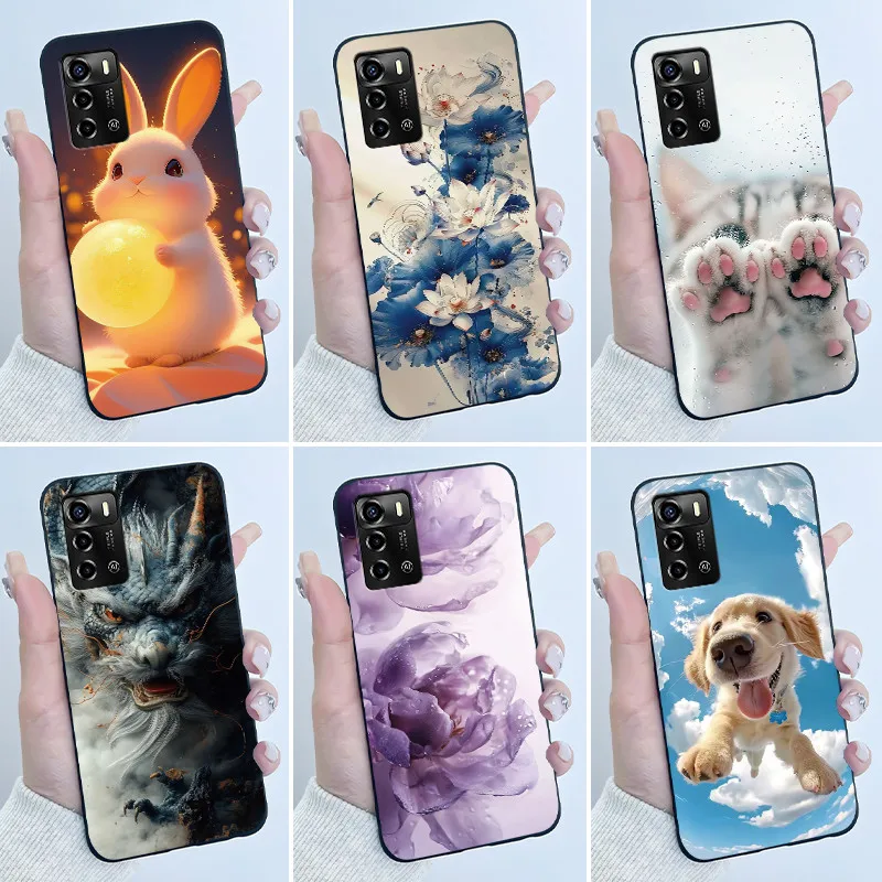 Luxury Dragon Matte Black Soft TPU Silicone Phone Case - Stylish and Durable Back Cover