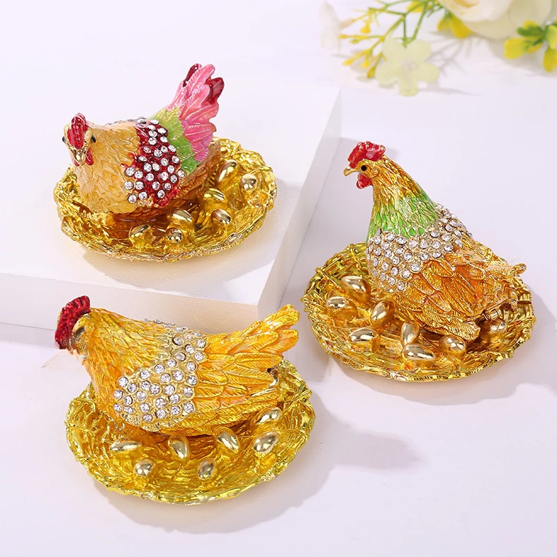 

Manufacturer's direct sales of Amazon alloy chicken, egg laying, mother chicken, fortune seeking feng shui ornaments, small acce