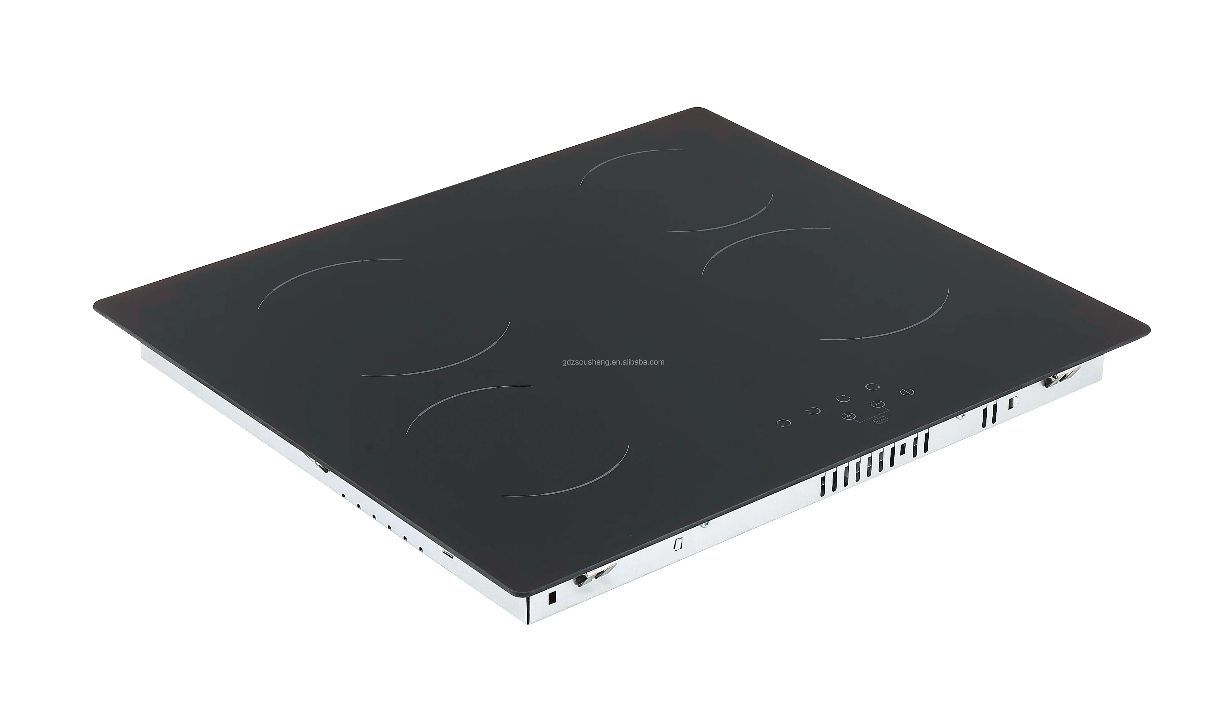 Stainless Steel Infrared Hybrid Electric Cooker 4-Burner Ceramic Hob for Household and Hotel Use