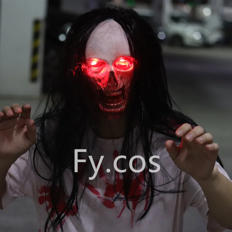 

Ghostface Mask Horror Bloody Smiley Face Masquerade Ghost Latex Mascara Halloween Headwear Scary Tricky Costumes Cosplay Props