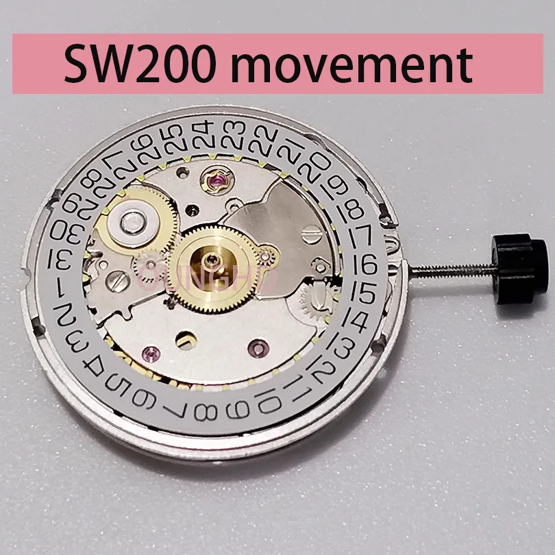 Movimento Dell'Orologio Swiss Sw200 Movimento A Tre Aghi Calendario Singolo Sw200-1 Movimento Svizzero Originale Nuovo Di Zecca