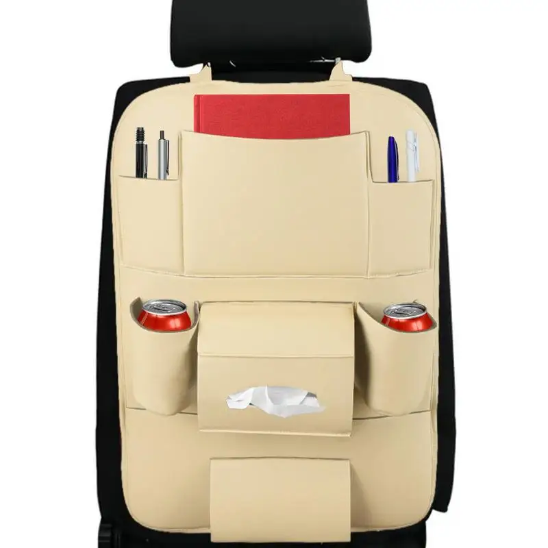 

Кожаный Органайзер для спинки сиденья автомобиля, дорожные аксессуары, органайзеры для заднего сиденья и сумка для хранения для детей