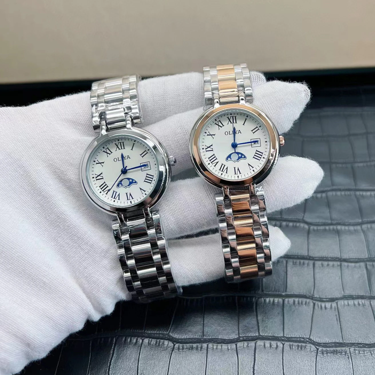 Fall New Star Moon Phase Ladies Watch Steel Band Waterproof Exquisite Women's Quartz Wristwatchzegarek Damski Reloj de señoras