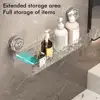 Bathroom Shelf Suction Cup Wall Mount Corner Storage Shelves Shampoo Holder Cosmetic Rack Shower Drain Basket Bathroom Organizer 5