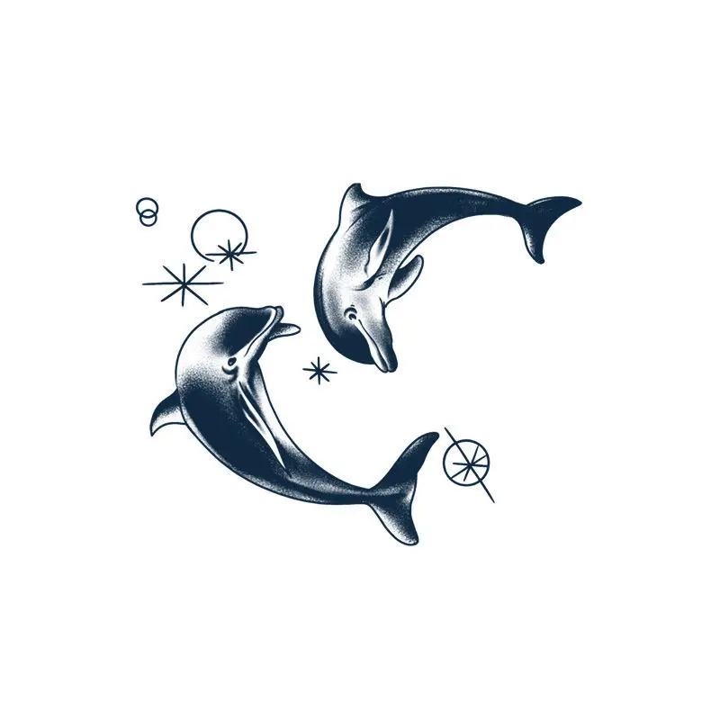 Dolphin Temporary Tattoo