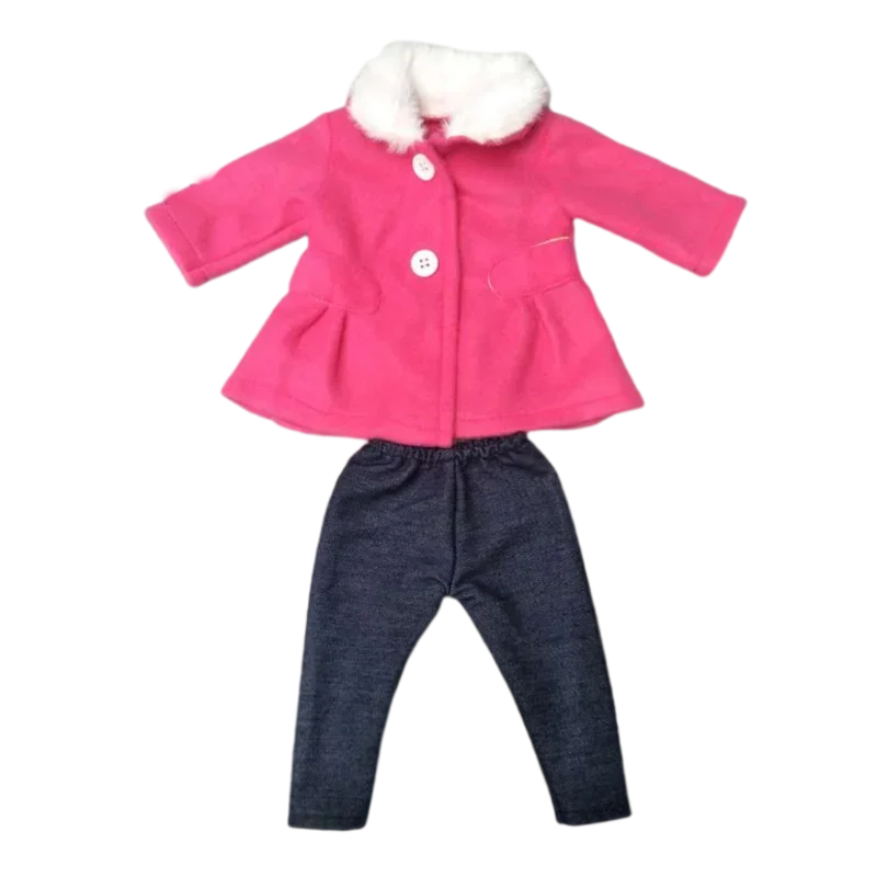 Deluxe Fashion Outfit Set for 18 Dolls - Stylish Jacket and Pants Combo