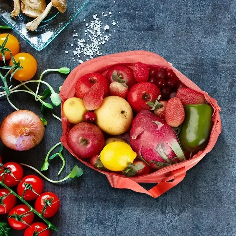 Borsa Portaoggetti Pieghevole In Tessuto Oxford Nero, Con Manico, Per Tavolo Da Picnic E Accessori, Impermeabile