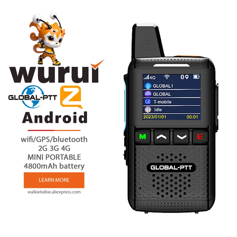 

Global-ptt MX2 android walkietalkie zello 4G poc Wireless set mini two way radio long range communicator 4g 100 km GPS wifi
