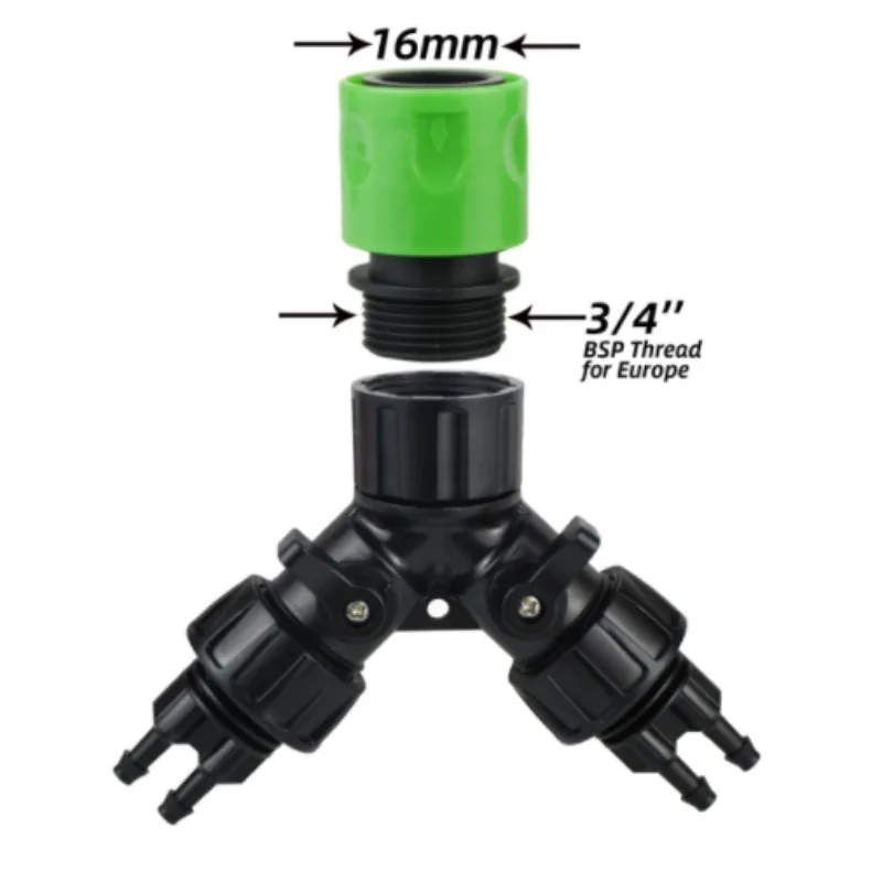 Description Picture 5 of itemDrip Irrigation Tap Adapter 4-Way Splitter for Garden 1/4'' Hose Automatic Watering System Kit Bonsai Pot Plant Greenhouse