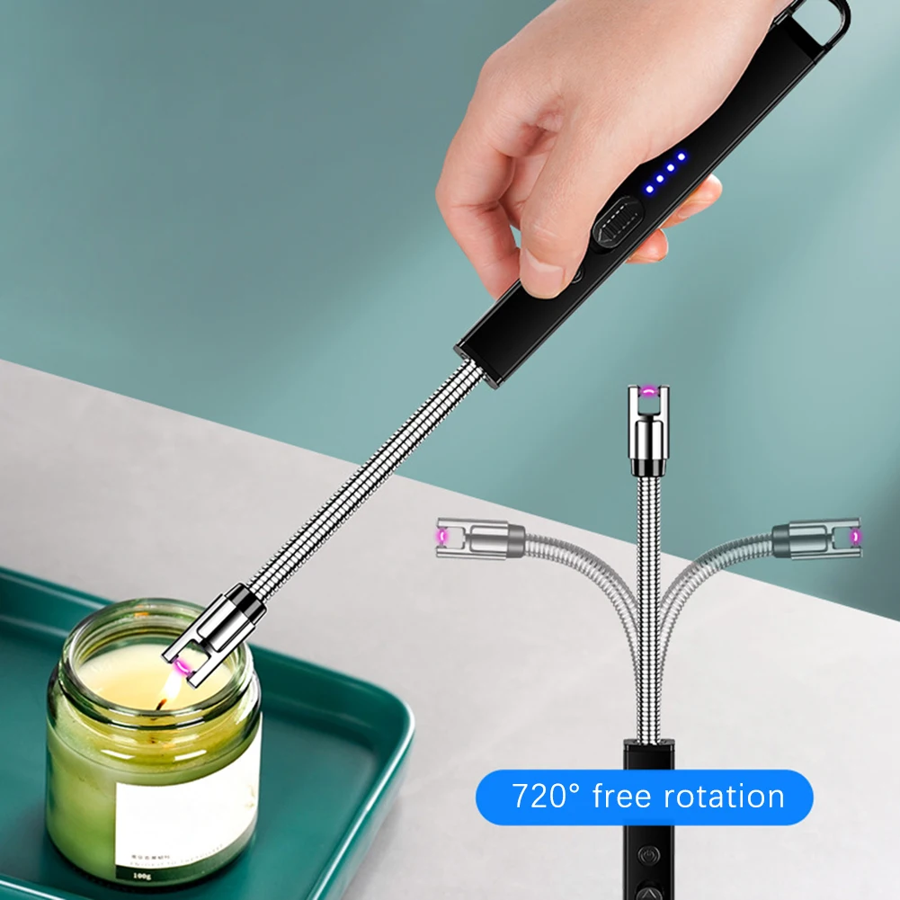 Electric Candle Lighter Stocking Stuffers for Adults Women Men Rechargeable Arc BBQ Lighter