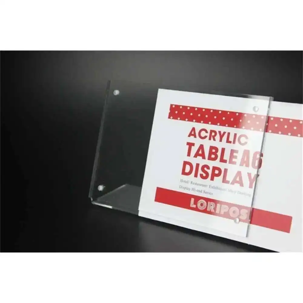 1pcs A5 Transverse L Black Acrylic Magnetic Label Holder Stand Photo Frame Menu Card Stand Advertising Poster Tag Display