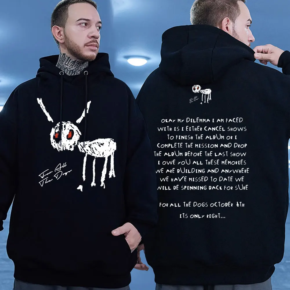 

Vintage Rapper Drake for All The Dogs Hoodies Men Women Fashion Hip Hop Hoody Vintage Oversized Hooded Sweatshirts Streetwear