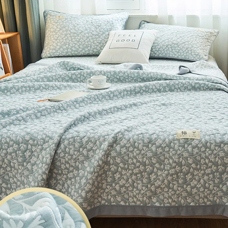 

Blanket New 10-layer Cotton Yarn Jacquard Quilted Summer Thin Section Air-conditioning Blanket for Leisure Travel Lunch Break