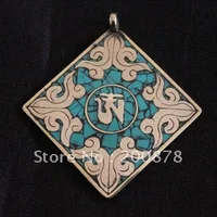 Tibetan Jewelry Copper OM Amulets Chinese Lucky Cloud Pendant TBP080 1