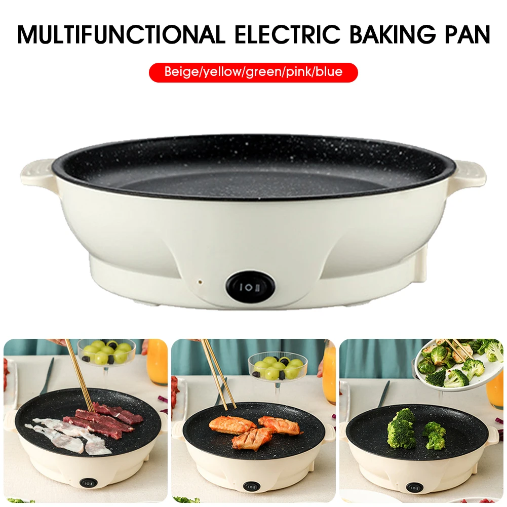 Electric Frying Pan Skillet Non Sticky Grill Fry Baking Roast Pan