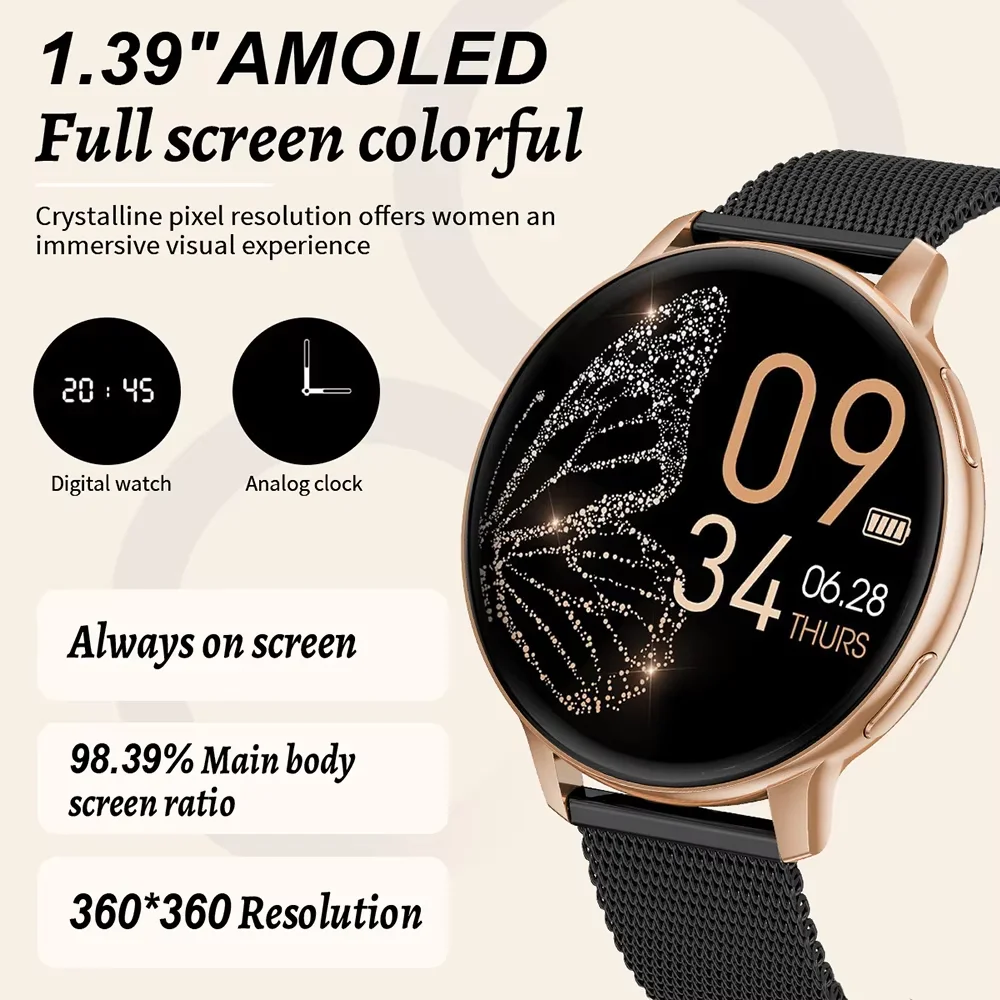 LIGE 2025 Smart Watch Women Bluetooth Call Custom Dials Watches Blood Oxygen Monitor Sport Men Smartwatch Ladies For Android IOS 4