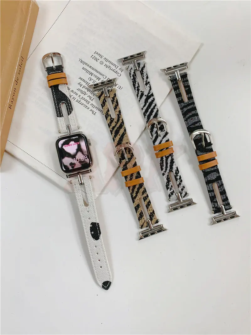 

Ремешок кожаный для Apple Watch Band, браслет для IWatch Series Ultra 3 5 6 SE 7 8, 45 мм 44 мм 49 мм 41 мм 40 мм 42 мм 38 мм