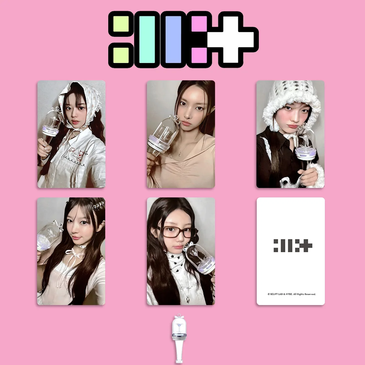 ロドス 生写真 5Pcs/Set ILLIT Idol Girl Lightstick Cards HD Printd