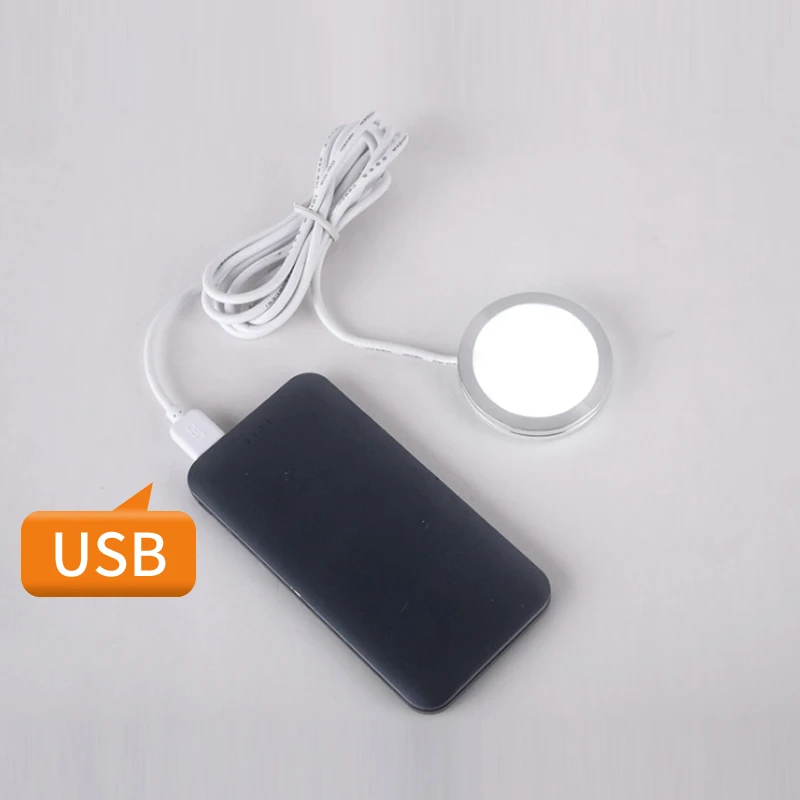 LED spotlight LED Spotlight Ultra-thin USB 5V LED cabinet mini Lamp with switch 3w jewelry display ceiling indoor downlight surfaced mounted