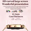 1.75-inch HD Curved Screen Fashion Smart Watch Women Golden steel Bluetooth Call Health Monitoring IP68 Waterproof Sports Watch 3