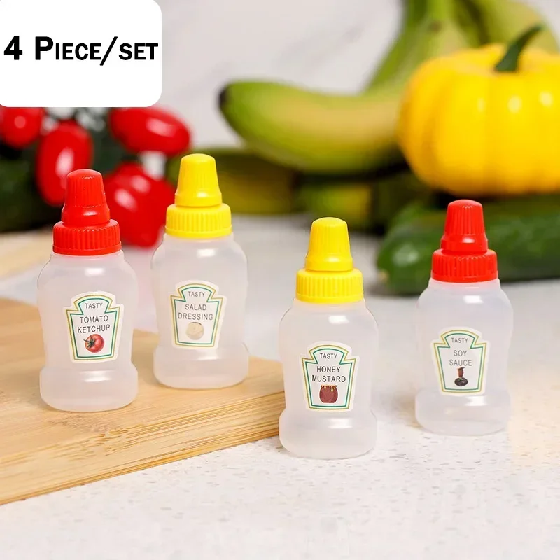 Japanese Style Mini Condiment Squeeze Bottles - Set of 1-7