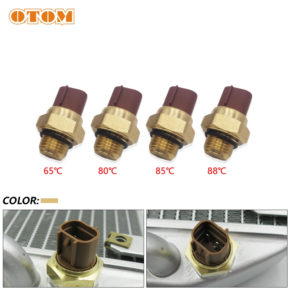 Engine coolant thermostat thermostat housing cover OTOM Motorcycle Water Tank Thermostat 65℃ 80℃ 85℃ 88℃ Fan Radiator Temperature Sensor Switch Motocross Universal Accessories