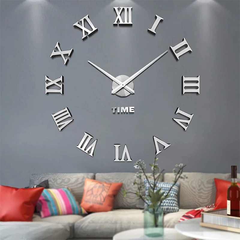 Meccanismo di movimento dell'orologio da parete grande fai-da-te caldo mani  in metallo per accessori di ricambio per orologio a specchio 3D decorazione  per interni per ufficio - AliExpress