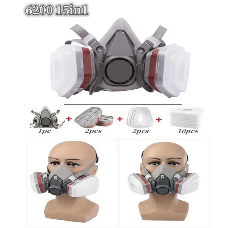 Reusable Half Face Gas Mask with Filter