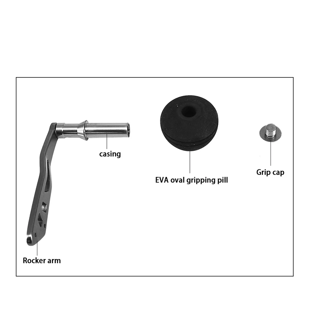 

EVA Knob Reel Handle Fishing Repair Tool Replacement Saltwater Sliver/Black Power Corrosion Resistance DIY Freshwater