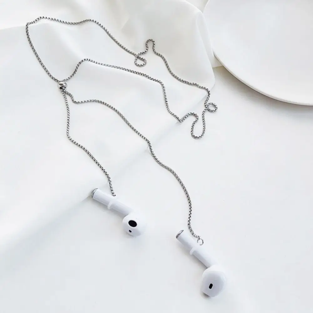 

Anti-lost Earphone Chain Universal Metal Ear Clip Secure Fit Hooks Magnet Earphone Necklace