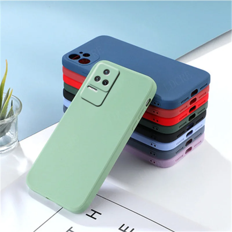 

Чехол для Poco F4, чехол для Xiaomi Poco F4, оригинальные противоударные чехлы из жидкого силикона, бампер для телефона, мягкий чехол из ТПУ для Poco F4, чехлы