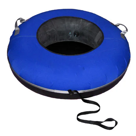Durable Inflatable Snow Tube For Winter Sports Snow Sled Rubber Bottom Inflatable Tubing