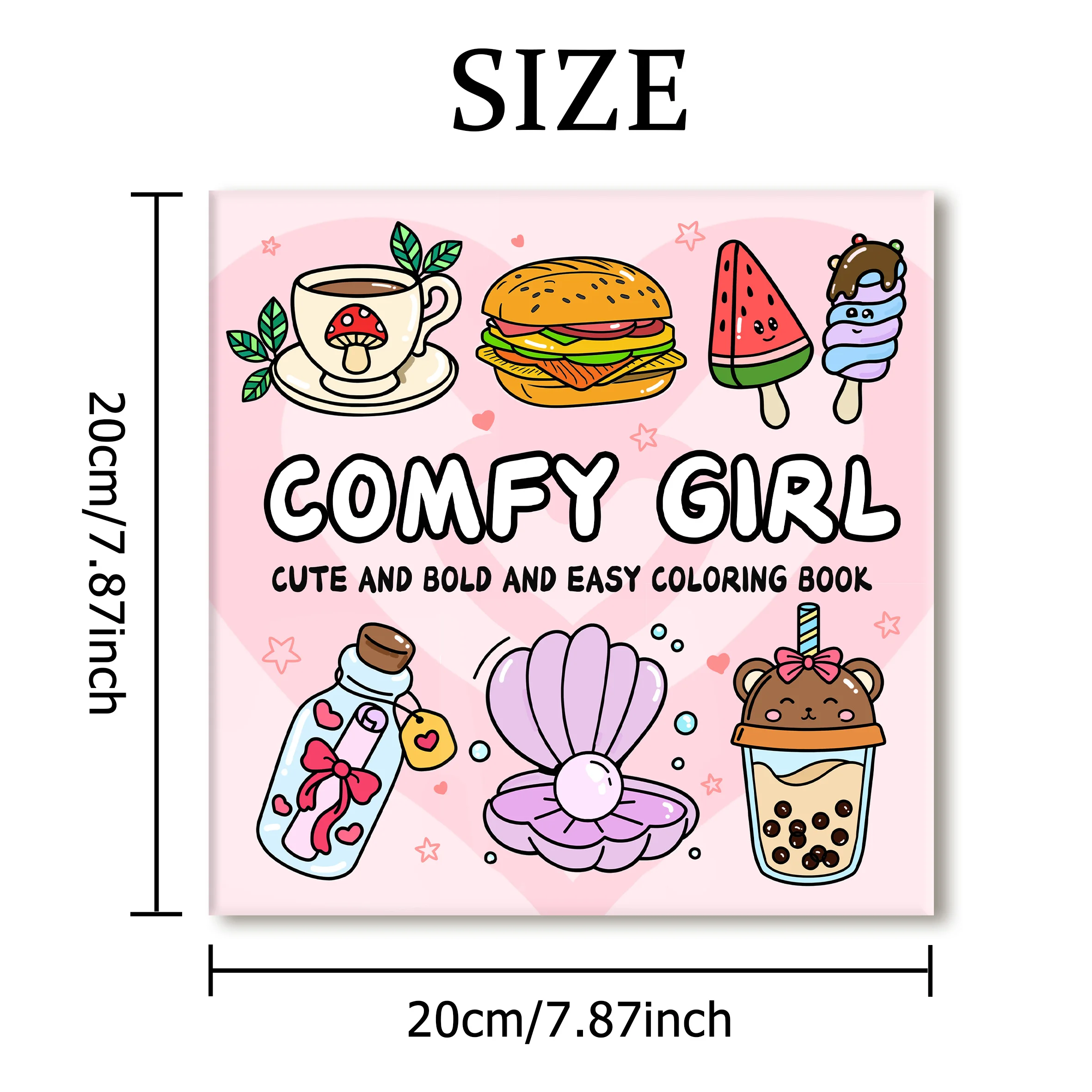 COMFY GIRL Bold-easy Patterns Coloring Book for Adults Cute Drawing Book Perfect Gift for Party and Birthday 2