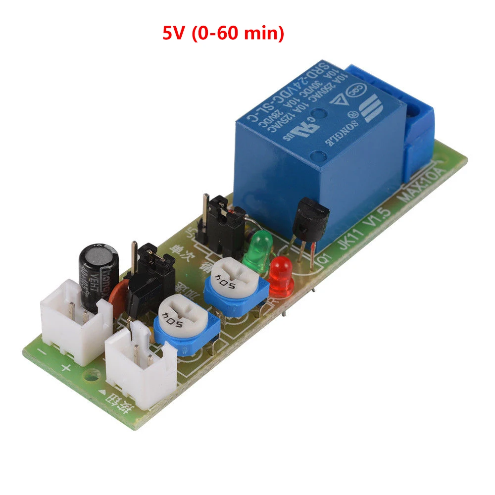 Adjustable Cycle Timer Delay Relay Module with Power Switch (0-15 Minutes)