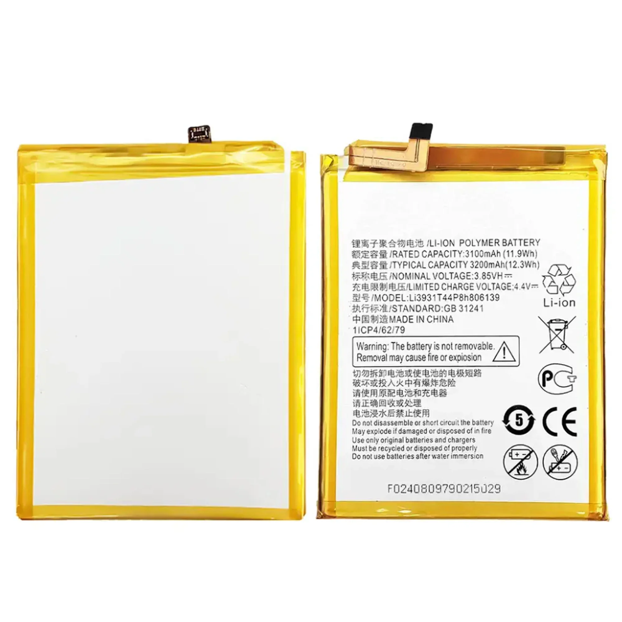 100% Original LI3931T44P8H806139 Battery For ZTE Blade V9 V10 /V9Vita V10Vita/A7 Vita/A4/A5 2020/A7 2019 Batteries Bateria